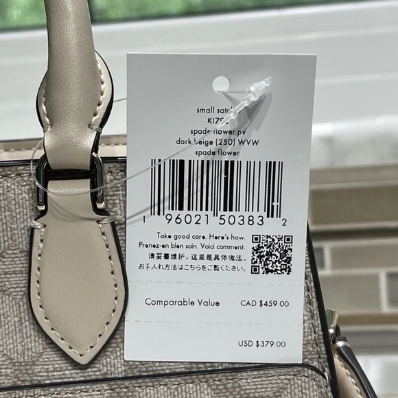 KATE SPADE FLOWER SMALL CROSSBODY BAG SATCHEL SHOULDER MADISON BEIGE TAUPE TAN - Picture 9 of 9